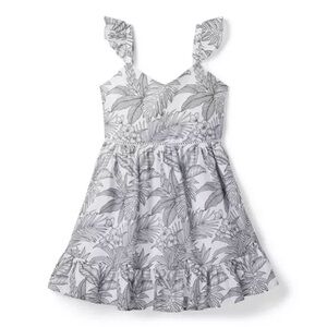 Janie & Jack | Palm Cutwork Trim Dress
